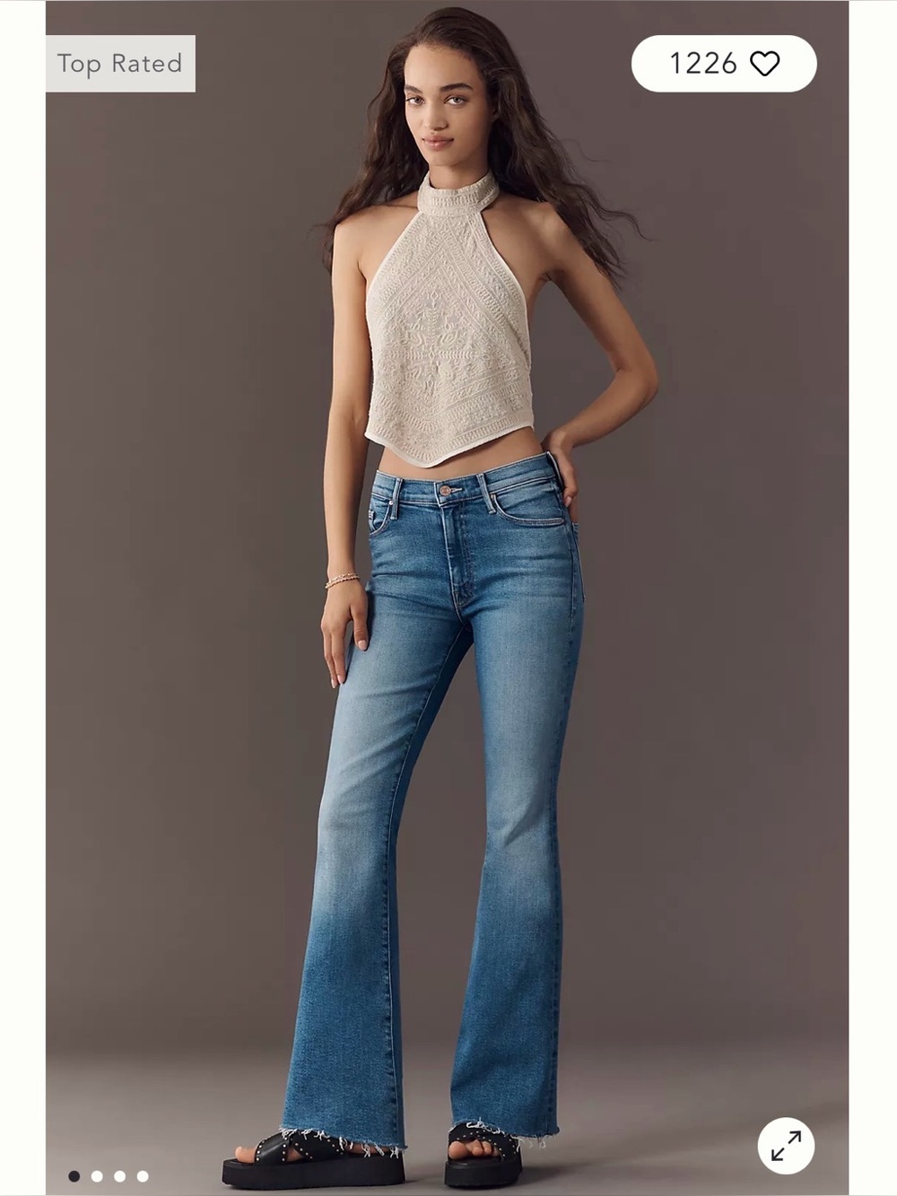 Mother weekender fray jeans